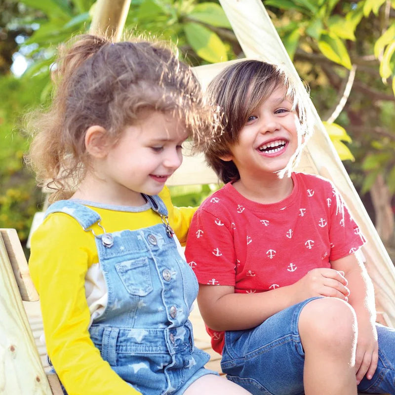 TP Knightswood Double Wooden Swing & Slide Set (UK Mainland Only), Learning SPACE