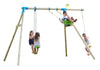TP Knightswood Triple Wooden Swing Set With Glider And Button Seat (UK Mainland Only), Learning SPACE