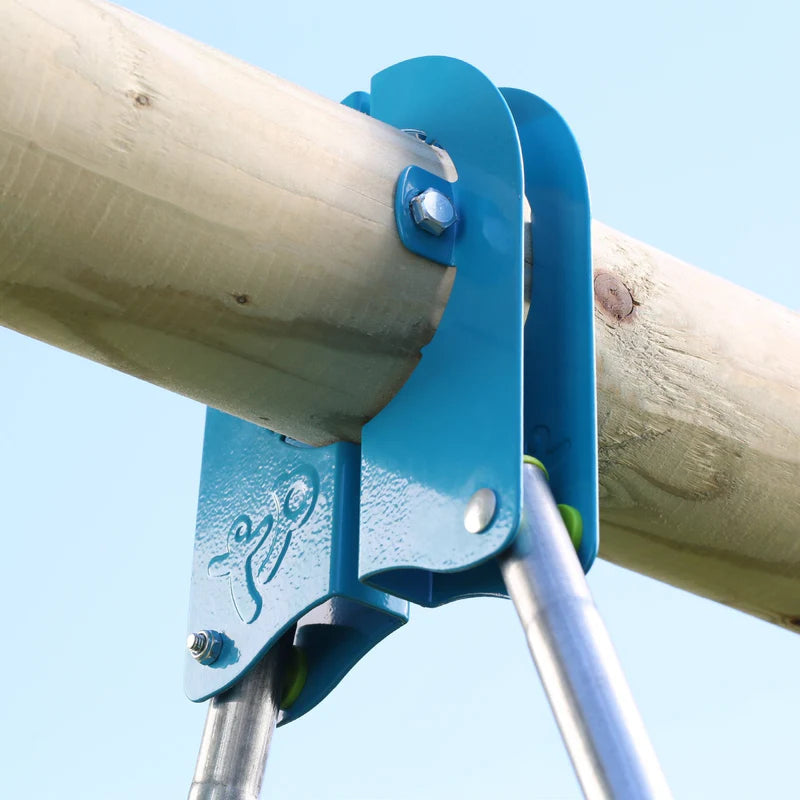 TP Knightswood Triple Wooden Swing Set With Glider And Button Seat (UK Mainland Only), Learning SPACE