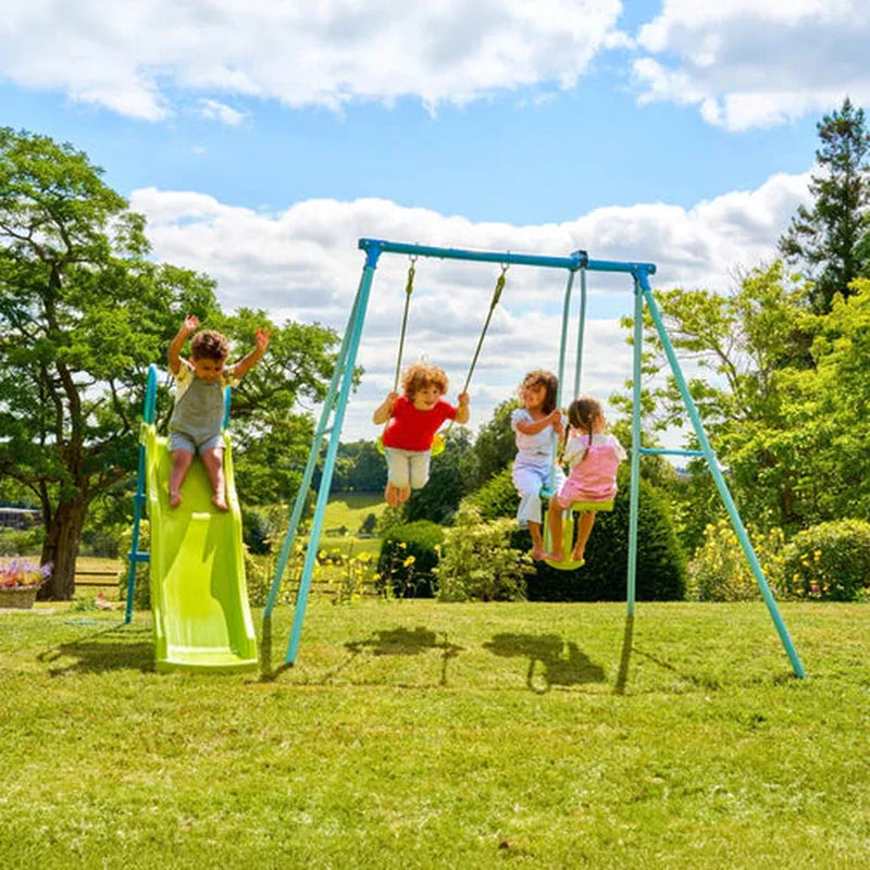 TP Metal Double Swing With Glider & Slide (UK Mainland Only), Learning SPACE