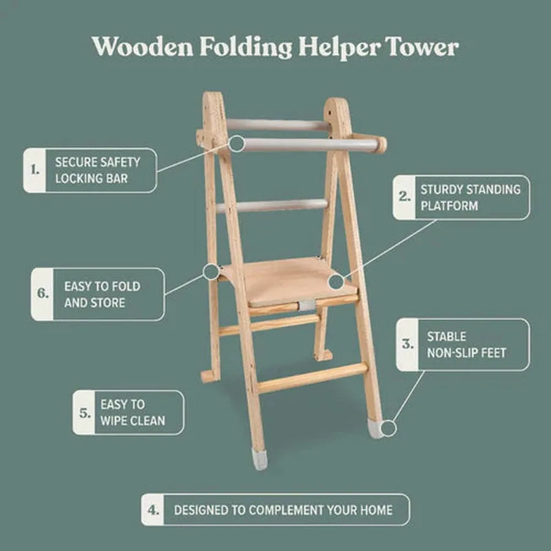 TP Step up Wooden Folding Helper Tower, Learning SPACE