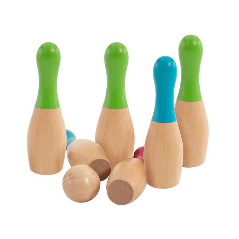 TP Toys Wooden Outdoor Skittles Set, Learning SPACE