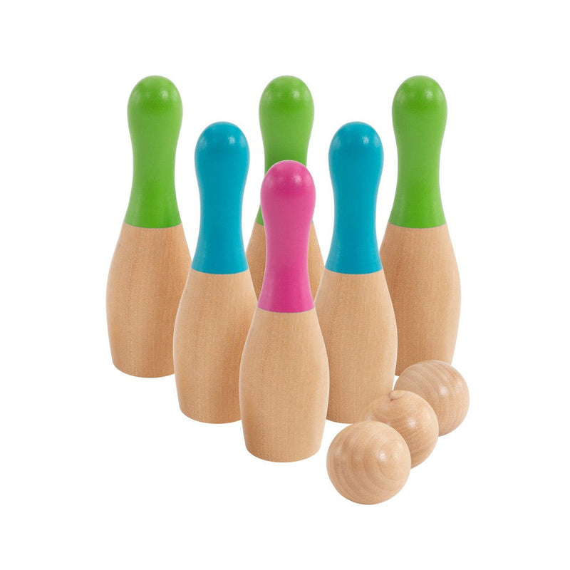 TP Toys Wooden Outdoor Skittles Set, Learning SPACE