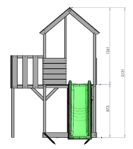 TP Treehouse Wooden Playhouse-Outdoor Climbing Frames, Outdoor Slides, Outdoor Swings, Play Houses, Playground Equipment, Playhouses, TP Toys-Learning SPACE