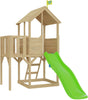 TP Treehouse Wooden Playhouse-Outdoor Climbing Frames, Outdoor Slides, Outdoor Swings, Play Houses, Playground Equipment, Playhouses, TP Toys-With Balcony & Slide-Learning SPACE