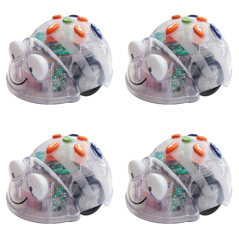 TTS Blue-Bot® Bluetooth Programmable Floor Robot, 4-Pack Learning SPACE