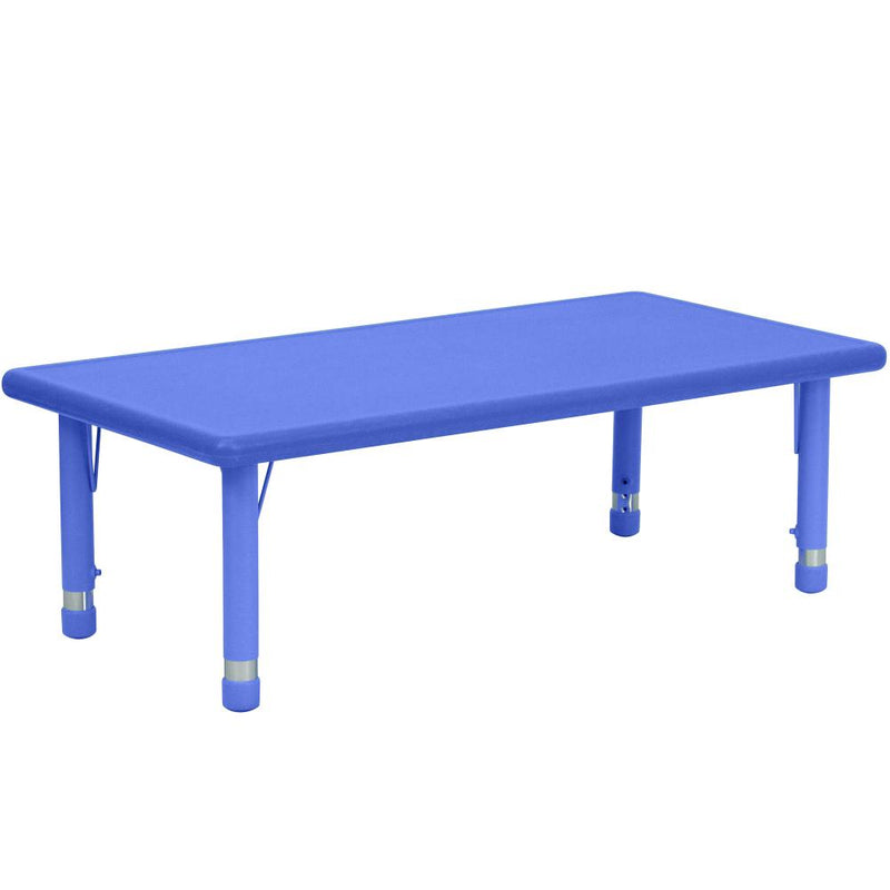 Rainbow Height Adjustable Rectangular Table (Blue), Learning SPACE
