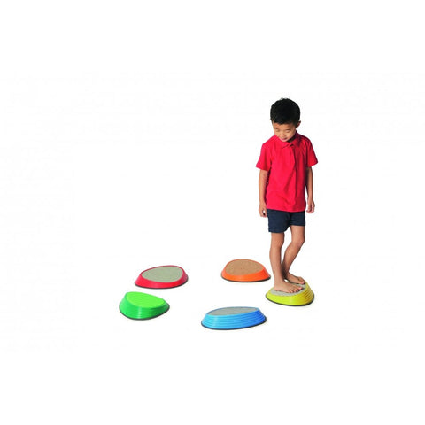 Tactile River Stones-Additional Need, Balancing Equipment, Engineering & Construction, Gonge, Gross Motor and Balance Skills, Helps With, Movement Breaks, Playground Equipment, S.T.E.M, Stepping Stones, Tactile Toys & Books-2115-Learning SPACE