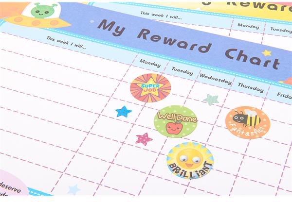 Task & Reward Chart Pad With Stickers, Learning SPACE