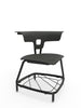 Teenager+ Ruckus Stack Chair With Storage Rack, Black Espresso Metallic Learning SPACE