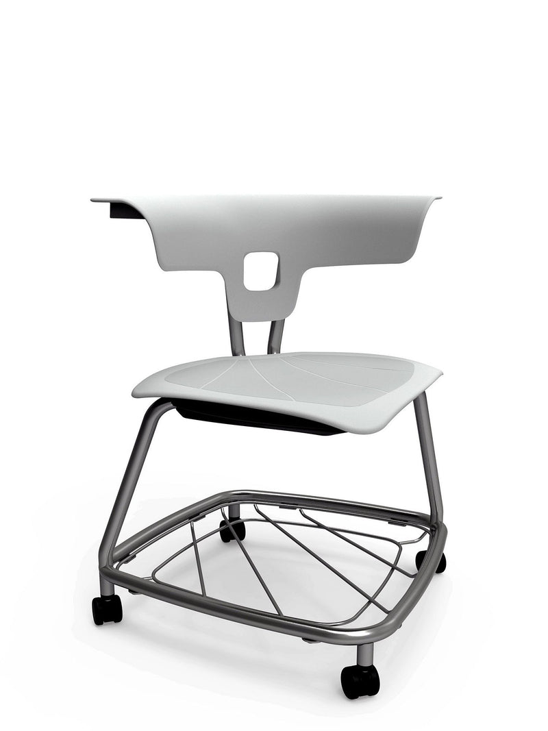 Teenager+ Ruckus Stack Chair With Storage Rack, Cottonwood Chrome Learning SPACE