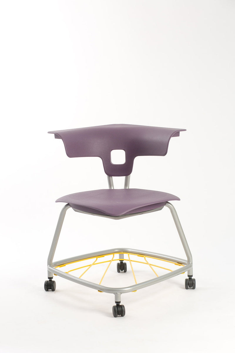 Teenager+ Ruckus Stack Chair With Storage Rack, Purple Haze Chrome Learning SPACE