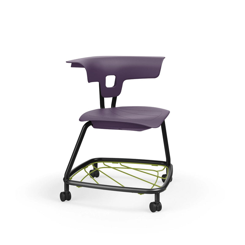 Teenager+ Ruckus Stack Chair With Storage Rack, Purple Haze Espresso Metallic Learning SPACE