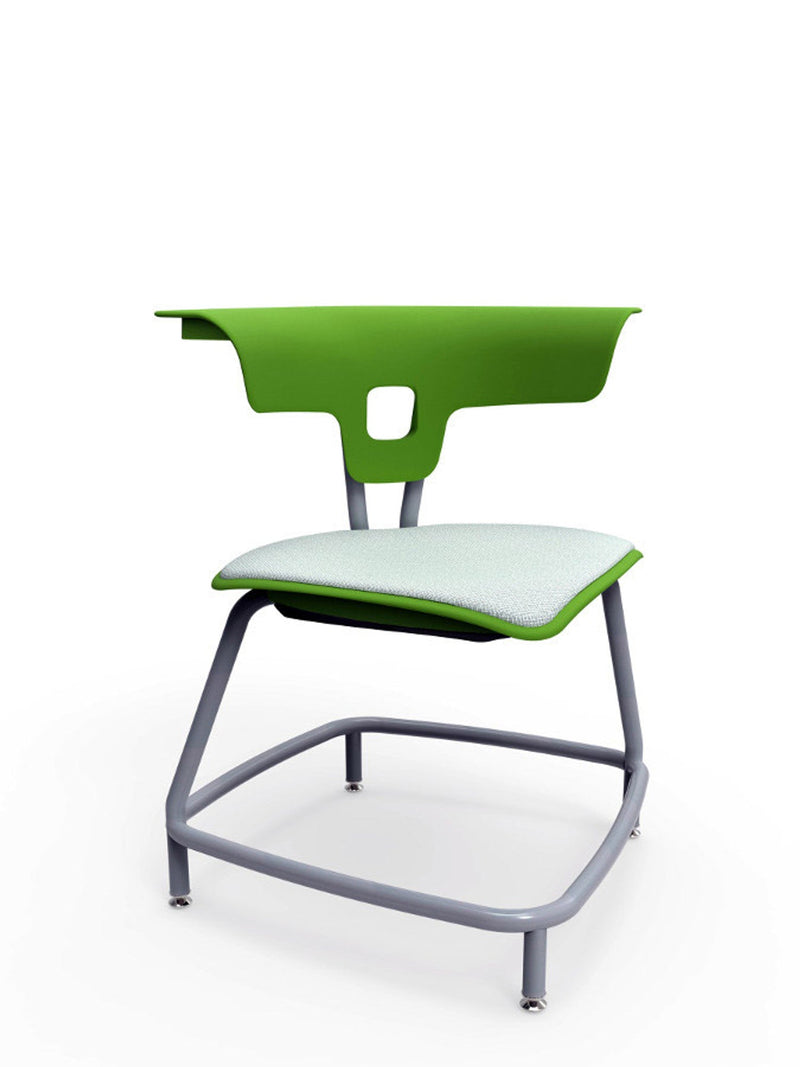 Teenager+ Ruckus Stack Chair Without Storage Rack, Zesty Lime Chrome Learning SPACE