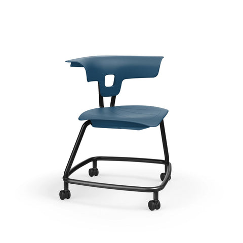 Teenager+ Ruckus Stack Chair Without Storage Rack-Classroom Chairs, Full Size Seating, KI Europe, Movement Chairs & Accessories, Seating, Wellbeing Furniture-Sky Blue-Chrome-RuckusStack460-SkyBL/Chm-Learning SPACE