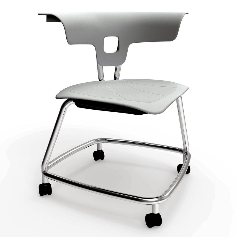 Teenager+ Ruckus Stack Chair Without Storage Rack, Cool Grey Chrome Learning SPACE