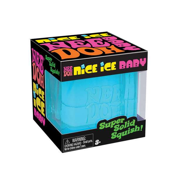 Teenie Nice Ice Baby NeeDoh – Mini Squishy Fidget Cube, Learning SPACE