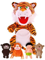 Tellatale Jungle Book Hand Puppet Set with Finger Puppets-Calming & Anxiety,communication,Fiesta Crafts,Gifts for 5-7 Years Old,Helps With,Imaginative Play,Neuro Diversity,Primary Books & Posters,Primary Literacy,Puppets & Theatres & Story Sets,Stock-Learning SPACE