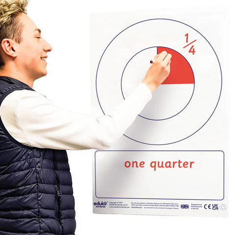 Ter Dry Wipe Fraction, Decimal, Percentage, Pie Board-Classroom Packs,Classroom Resources,Early Years Maths,Educational Classroom Materials,EDUK8,Maths,Primary Maths-Learning SPACE