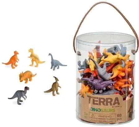 Terra Miniature Dinosaurs in a Tube-Dinosaurs. Castles & Pirates,Games & Toys,Gifts for 5-7 Years Old,Halilit Toys,Imaginative Play,Pocket money,Primary Books & Posters,Primary Games & Toys,Small World,Stock-Learning SPACE