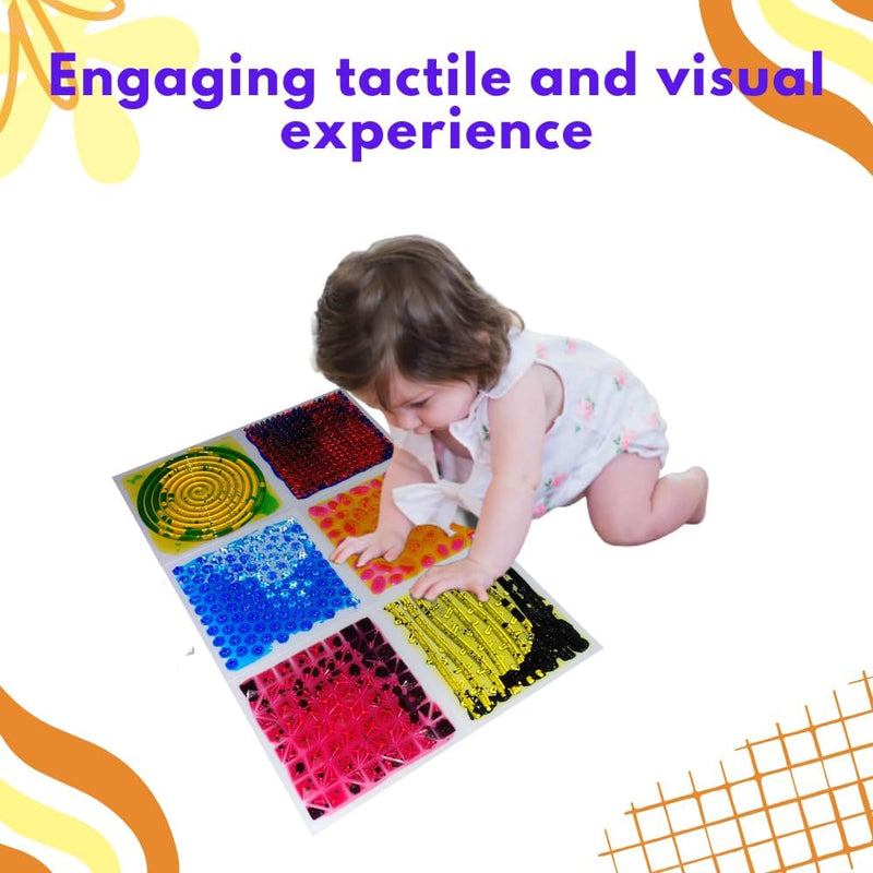 Textured Massage Liquid Sensory Tiles Set of 6, Learning SPACE