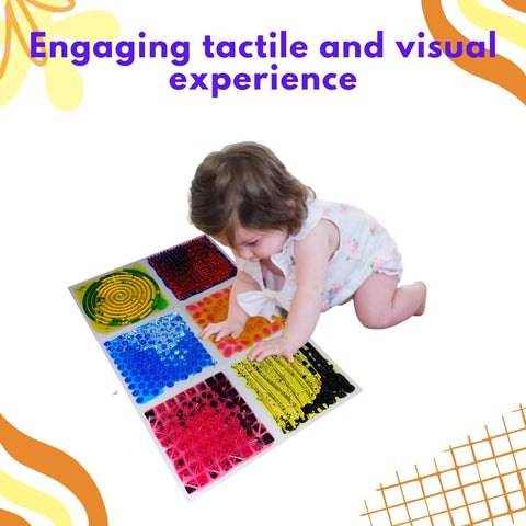 Textured Massage Liquid Sensory Tiles Set of 6, Learning SPACE