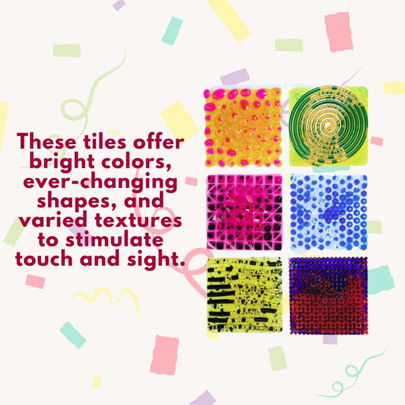 Textured Massage Liquid Sensory Tiles Set of 6, Learning SPACE