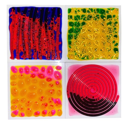 Textured Massage Liquid Tiles Set of 4 - 30cm-AllSensory, Featured, Helps With, Lumina, Sensory Flooring, Sensory Processing Disorder, Sensory Seeking, Tactile Toys & Books, Teen Sensory Weighted & Deep Pressure, Teenage & Adult Sensory Gifts, Vibration & Massage, Visual Sensory Toys-Learning SPACE