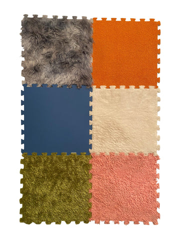 Textured Puzzle Floor Tiles – Set of 6-Playlearn,Rainbow Theme Sensory Room,Sensory Floor Tiles,Sensory Flooring,Tactile Toys & Books-Learning SPACE