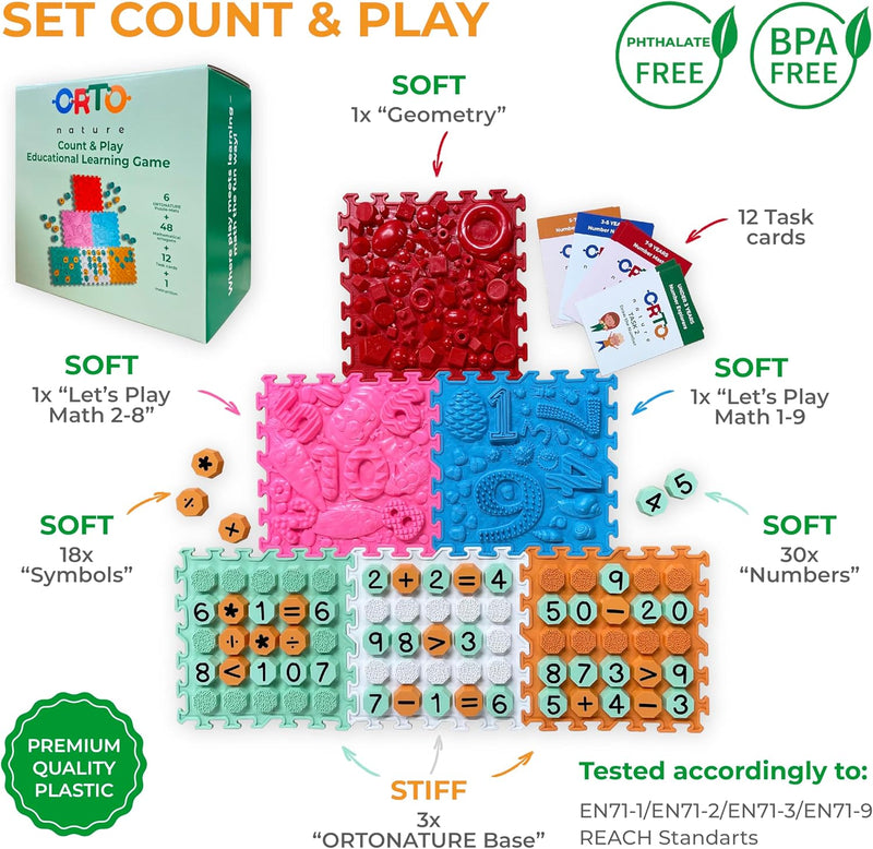 Textured Puzzle Mats – Count and Play - inc Task Cards, Symbol Tiles and More, Learning SPACE