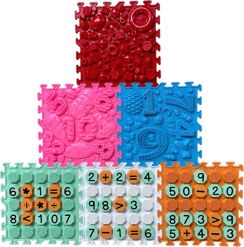 Textured Puzzle Mats – Count and Play - inc Task Cards, Symbol Tiles and More, Learning SPACE