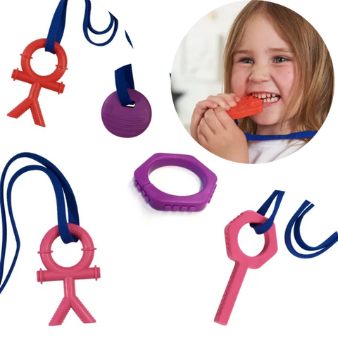 The Chewbuddy™ Mix 6 Packs-Calming & Anxiety,Chewing,Oral Motor & Chewing Skills,Sensory Seeking,Teether-Candy (Pink & Purple)-CBD06PACKCDY-Learning SPACE