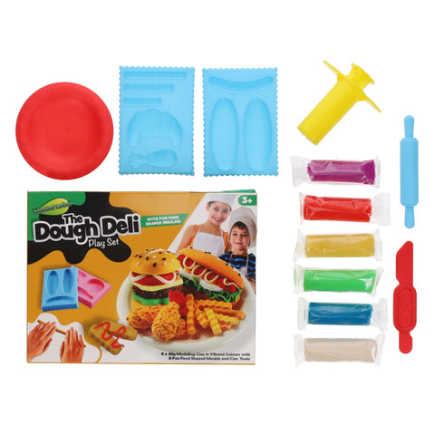 The Dough Deli Play Set - 6 x 20g Play Dough and Accessories-Art Materials,Arts & Crafts,Early Arts & Crafts,playdough,Primary Arts & Crafts,Tactile Toys & Books-Learning SPACE