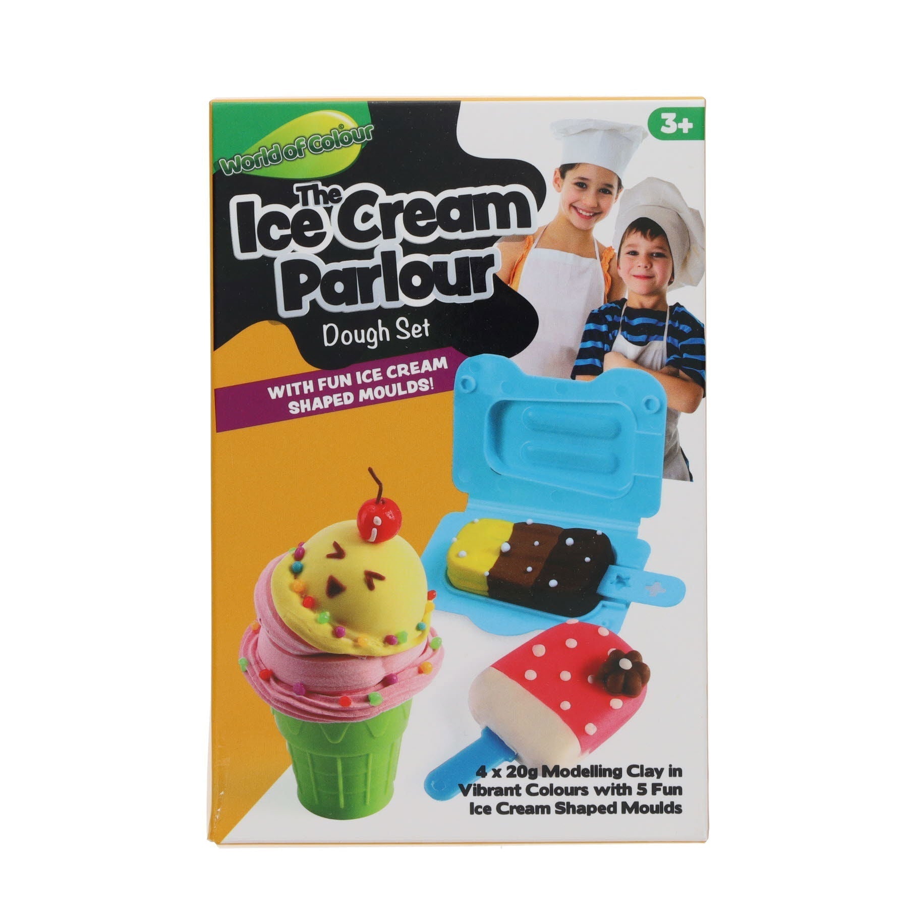 The Ice Cream Parlour Dough Set 4 x 20g Play Dough and Accessories