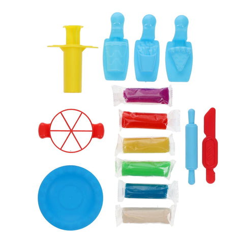 The Pizza Dough Play Set - 6 x 20g Play Dough and Accessories-Art Materials,Arts & Crafts,Early Arts & Crafts,Play Food,playdough,Primary Arts & Crafts,Tactile Toys & Books-Learning SPACE