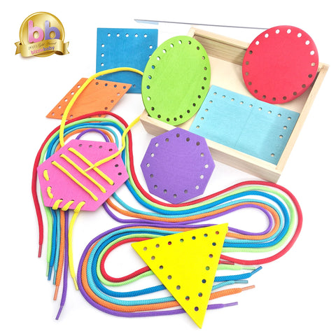 Threading Shapes-Classroom Packs,Classroom Resources,Dexterity,Dyspraxia,Early Years Maths,EDUK8,Fine Motor Skills,Maths,Nursery,Primary Maths,Stacking Toys & Sorting Toys-Learning SPACE