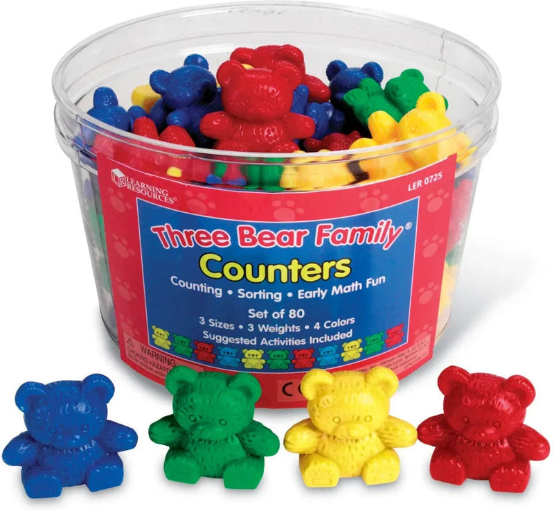 Three Bear Family Counters® Basic Set, 4 colours, Learning SPACE