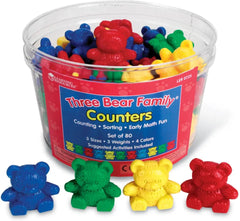 Three Bear Family Counters® Basic Set, 4 colours, Learning SPACE