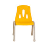 Thrifty Coloured Stackable Chairs for Kids - Set of 4-Classroom Chairs,Furniture,Profile Education,Seating,Wellbeing Furniture-Yellow-260mm-KB51-LT211-05-Learning SPACE