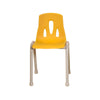 Thrifty Coloured Stackable Chairs for Kids - Set of 4-Classroom Chairs, Furniture, Profile Education, Seating, Wellbeing Furniture-Yellow-350mm-Learning SPACE