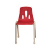 Thrifty Coloured Stackable Chairs for Kids - Set of 4-Classroom Chairs,Furniture,Profile Education,Seating,Wellbeing Furniture-Red-350mm-KB51-LT212-06-Learning SPACE