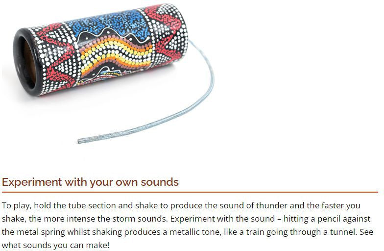 Thunder Sound Maker Tube - Children's Musical Instrument, Learning SPACE