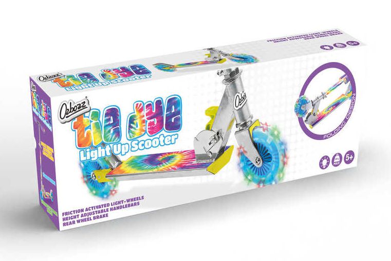 Tie Dye Scooter With Flashing Wheels, Learning SPACE