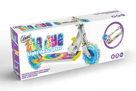 Tie Dye Scooter With Flashing Wheels-Ozbozz,Ride & Scoot,Scooters-Learning SPACE