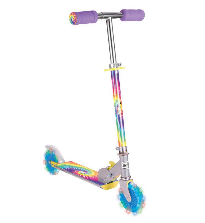 Tie Dye Scooter With Flashing Wheels, Learning SPACE