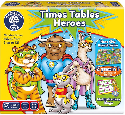 Times Tables Heroes Game-Dyscalculia,Games & Toys,Maths,Maths Toys,Multiplication & Division,Orchard Toys,Primary Games & Toys,Primary Maths,Table Top & Family Games-Learning SPACE
