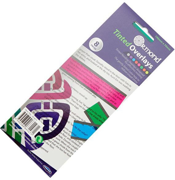 Tinted Overlays - Reading Rulers for Dyslexia (Pack of 8), Learning SPACE