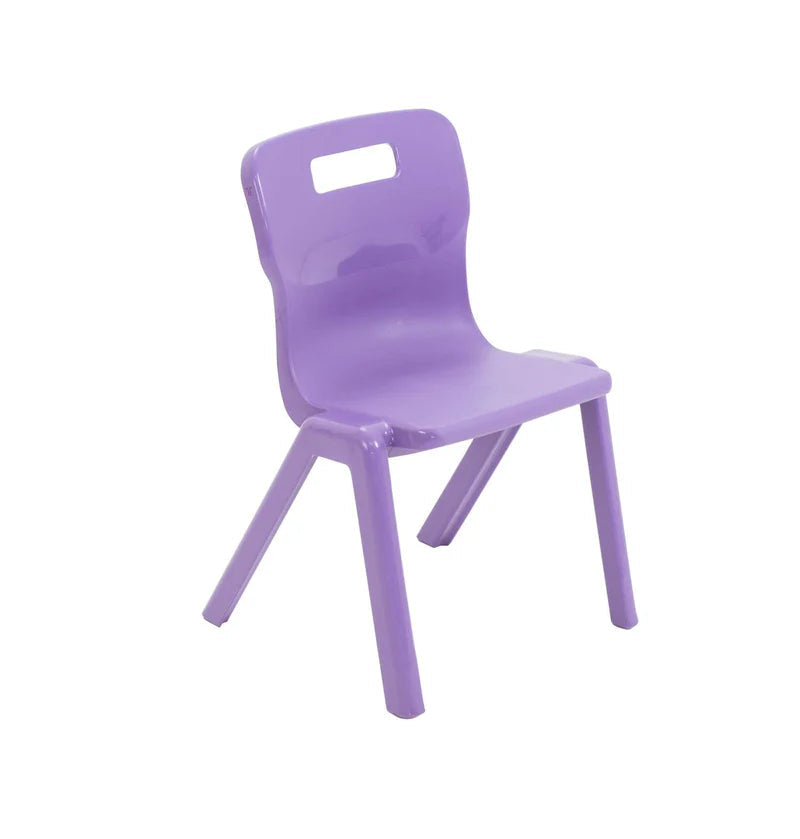 Titan Early Years One Piece Chair Size 1 & 2, Size 2 (Ages 4-6) Purple Learning SPACE