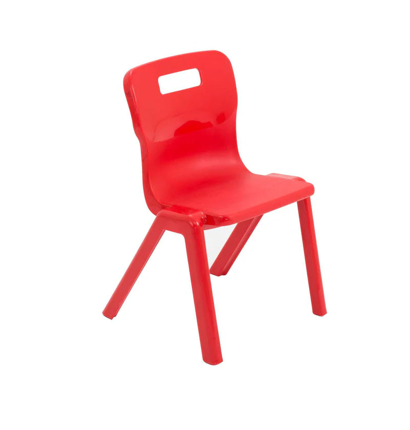 Titan Early Years One Piece Chair Size 1 & 2, Size 2 (Ages 4-6) Red Learning SPACE