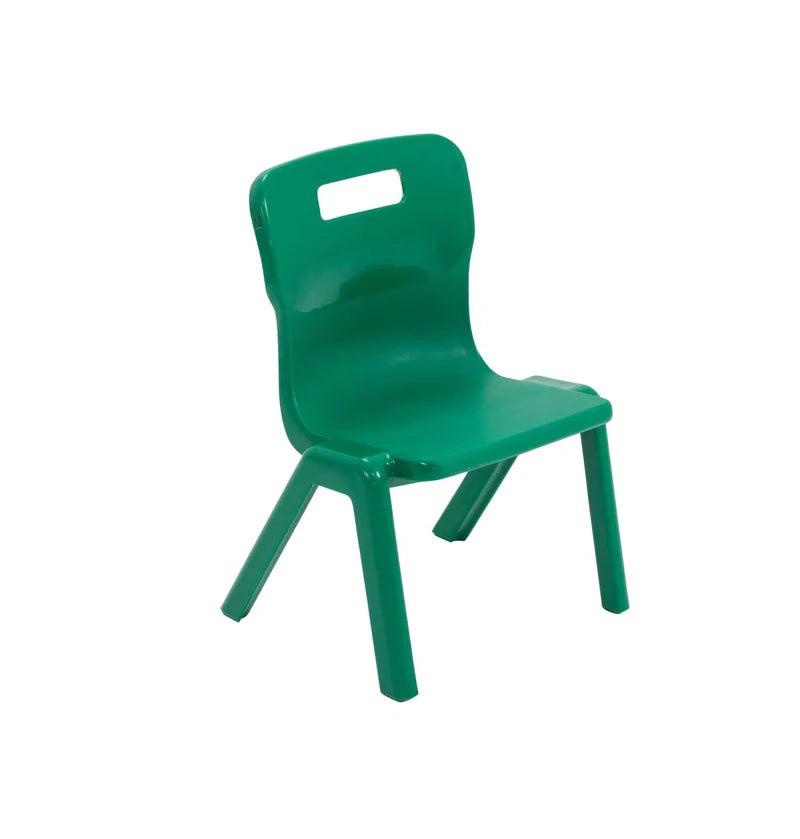 Titan Early Years One Piece Chair Size 1 & 2, Size 1 (Ages 3-4) Green Learning SPACE